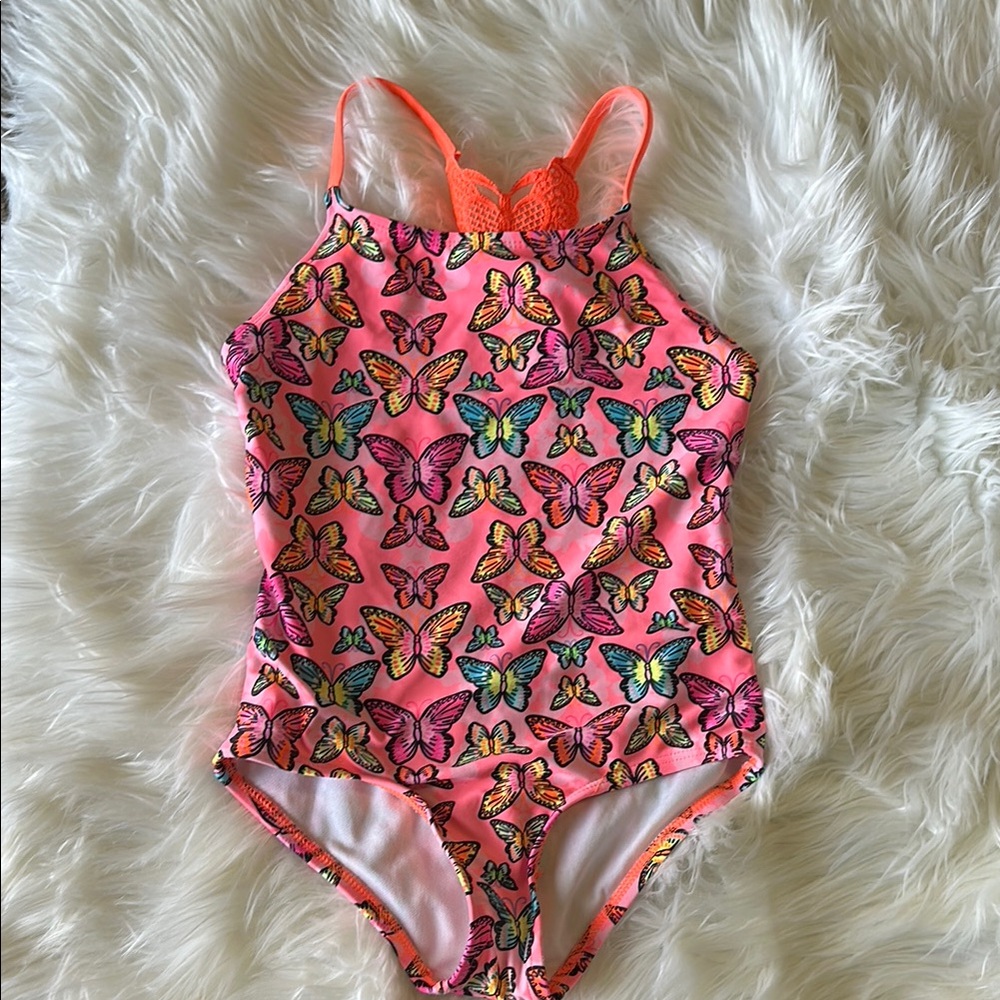 Colorful Butterfly Print Swimsuit